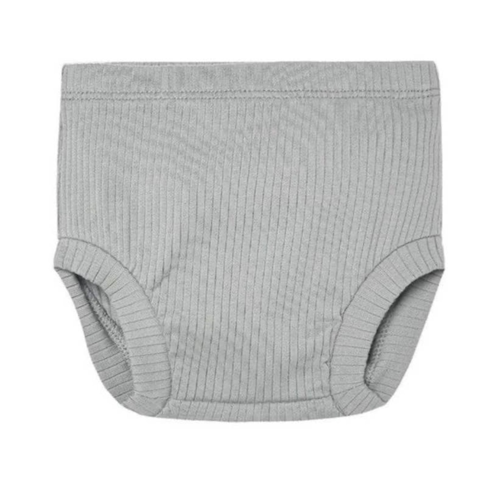 Quincy Mae 18/24M Ribbed Bloomer - Dusty Blue